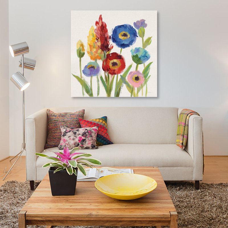 «Wild Garden I», impression sur toile tendue, H 12 po x l 12 po x P 1,5 po, Toile tendue, Pas de tapis