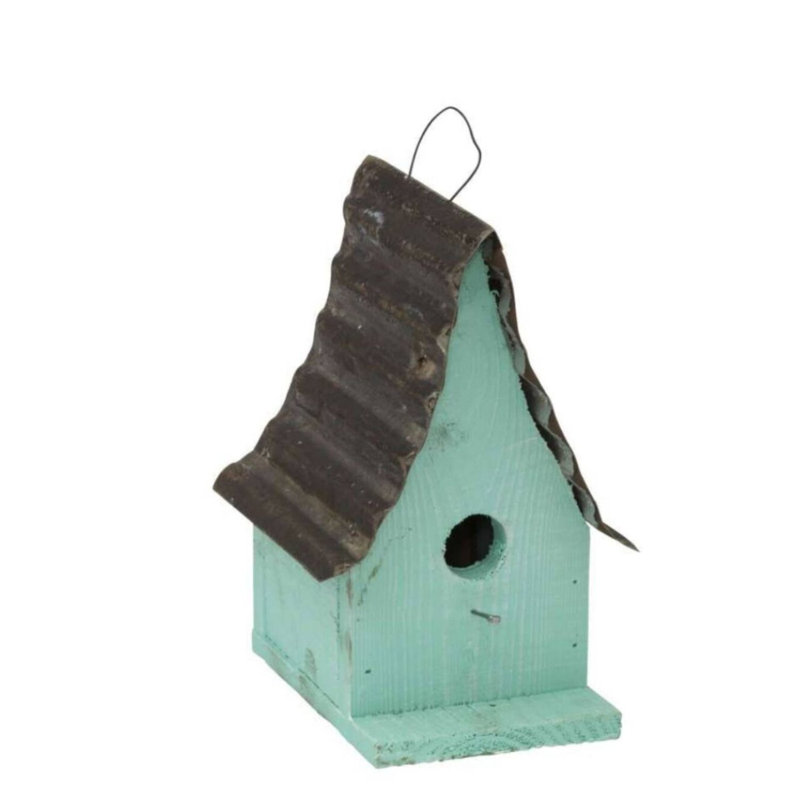 Cabane à oiseaux en bois brun rustique
