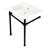Kingston Brass Dreyfuss 25-Inch Ceramic Console Sink with Stainless Steel Legs-50241371-50233740