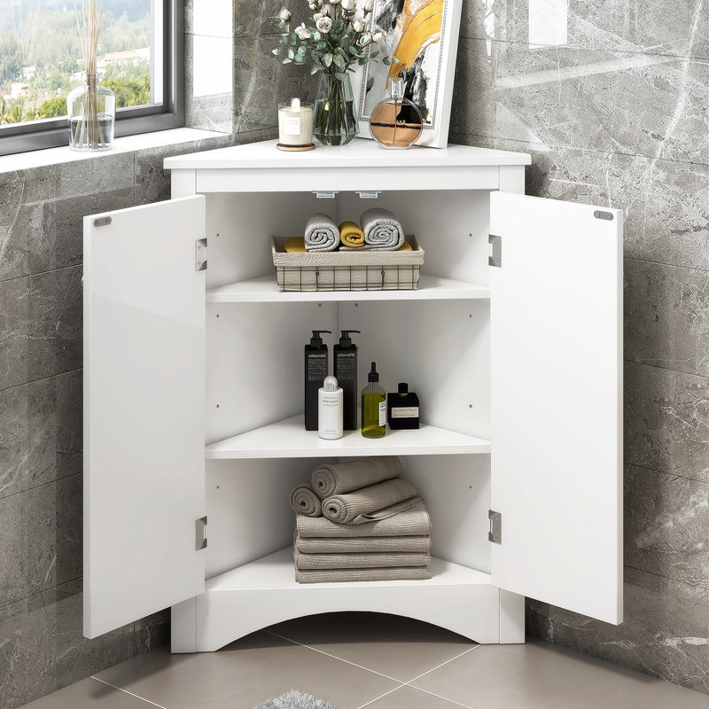 Armoire de rangement pour salle de bain l 17,2 po, Blanc