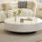 Simple luxury cream style marble coffee table-104935558