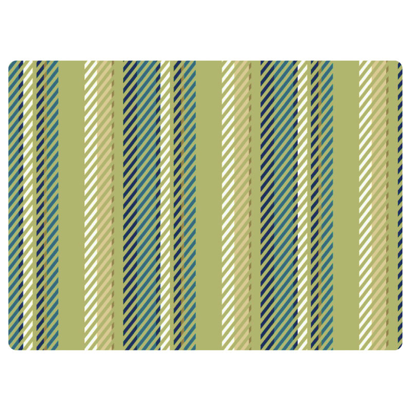 Stripe 35 in. x 47 in. 9 to 5 Desk Chair Mat, Green