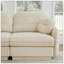 Canapé surdimensionné en U de 105 po en chenille, canapé à assise profonde avec repose-pieds mobile, coussins ronds et coussins de dossier matelassés exquis, pieds à structure encastrée, assemblage facile, convient au salon, beige crème-239152619-239152621