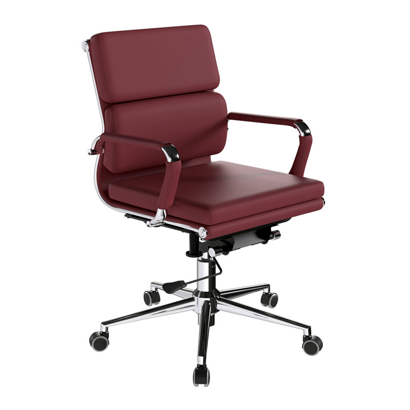Bisente Leather - Bonded Office Chair, Oxblood