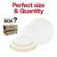 Service de table rond Lotus en plastique transparent à bordure dorée - 120 services