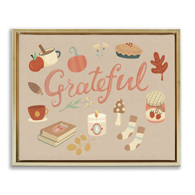  Art mural sur toile Grateful Cozy Fall Essentials par Laura Watson