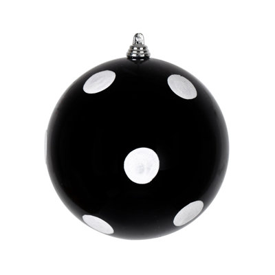 Ornement boule de bonbon avec pois scintillants