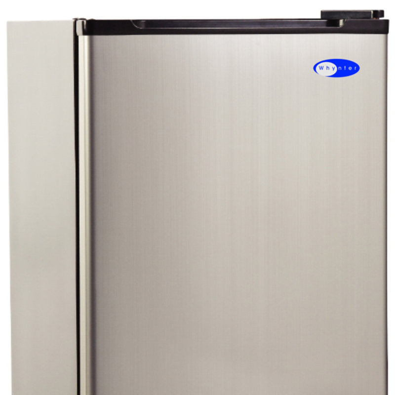 Freestanding Black and Stainless Steel Undercounter Ice Cube Maker