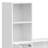  4-Tier U-Shaped Castle Bookcase With LED Lights & Cabinet, White Cube Storage Organizer With Adjustable Shelves