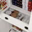 Armoire de rangement avec 1 tiroir et 2 tablettes réglables