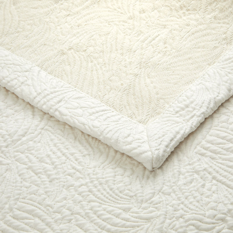 Santoli Coverlet, Nacre Floral 1, Twin Coverlet