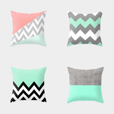 Jadyen Chevron Square Cushion Cover