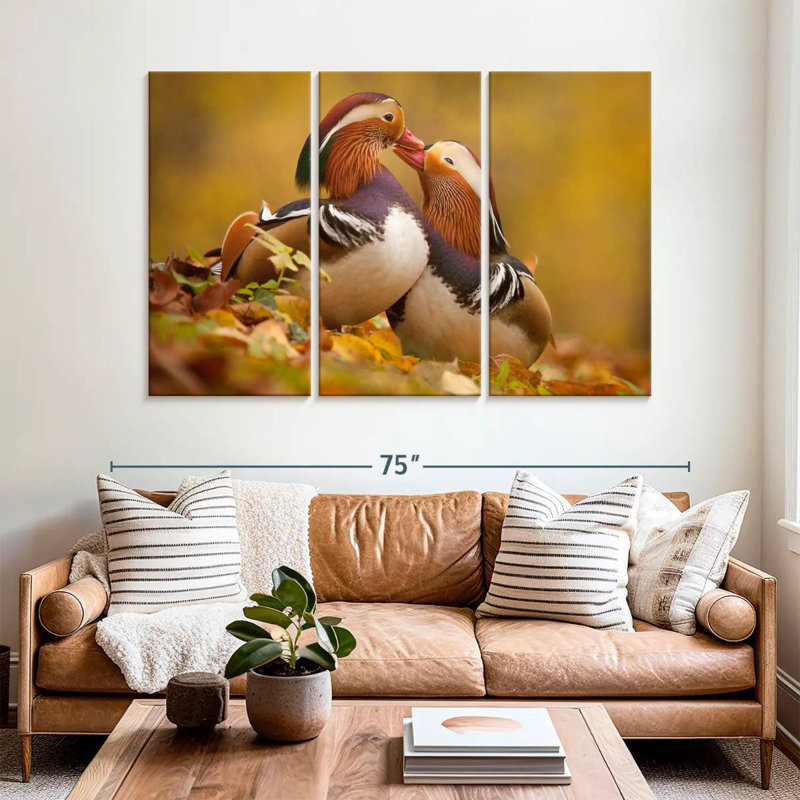 Brampt adorant les canards mandarins, H 24 po x l 38 po