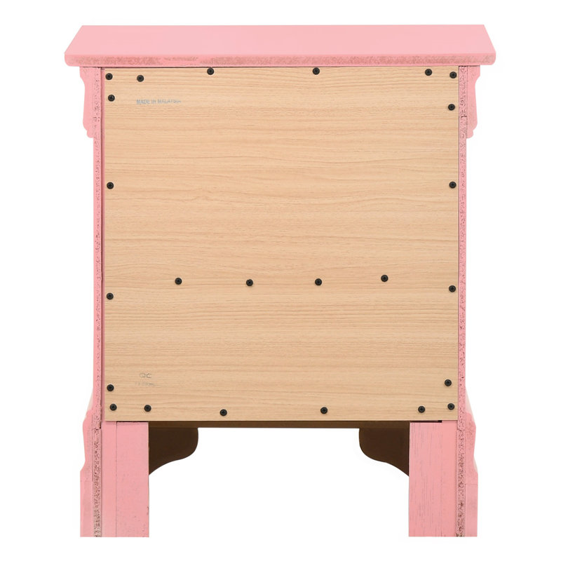 Charmante table de chevet traditionnelle rose