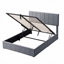 Lit plateforme double tapissier double avec système de rangement hydraulique-1488359397