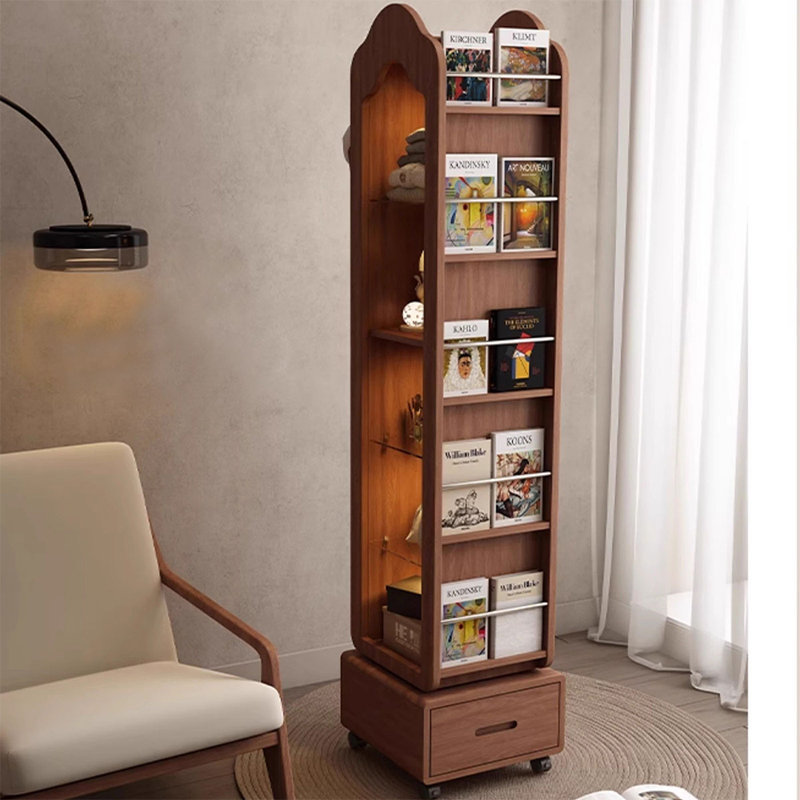 Walnut Modern Solid wood Standard Bookcase