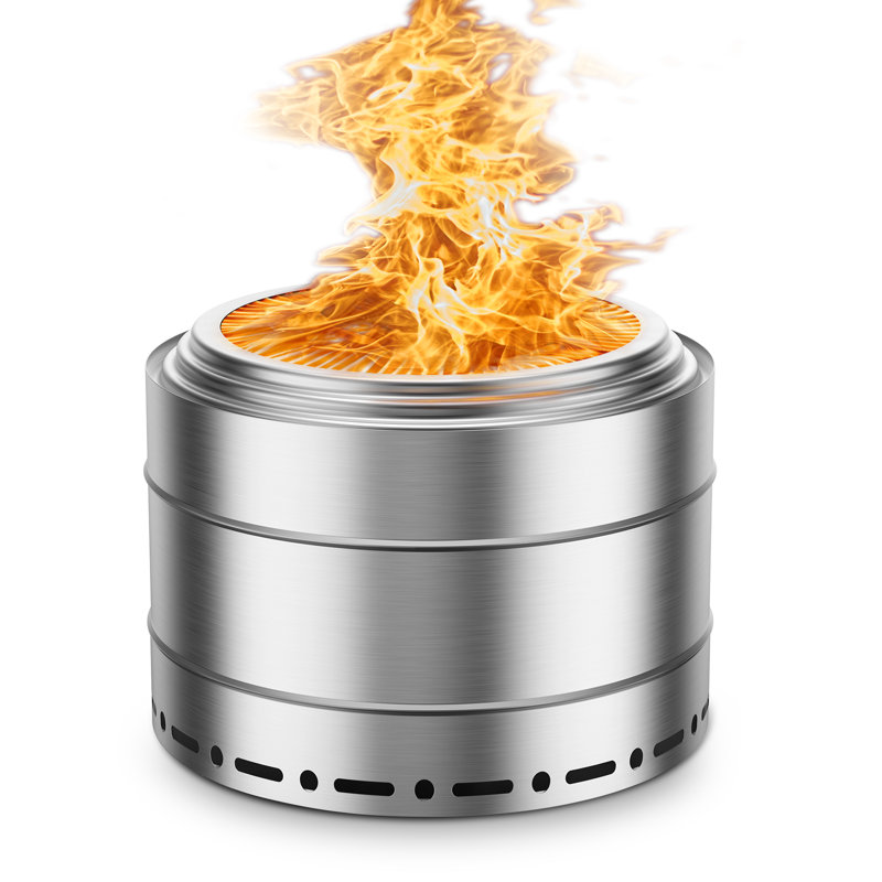 Shantele Column Stainless Steel Wood Burning Smokeless Fire Pit
