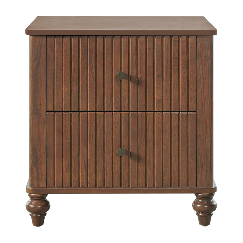 Table de chevet Bennett Mid-Century, Noyer, 1