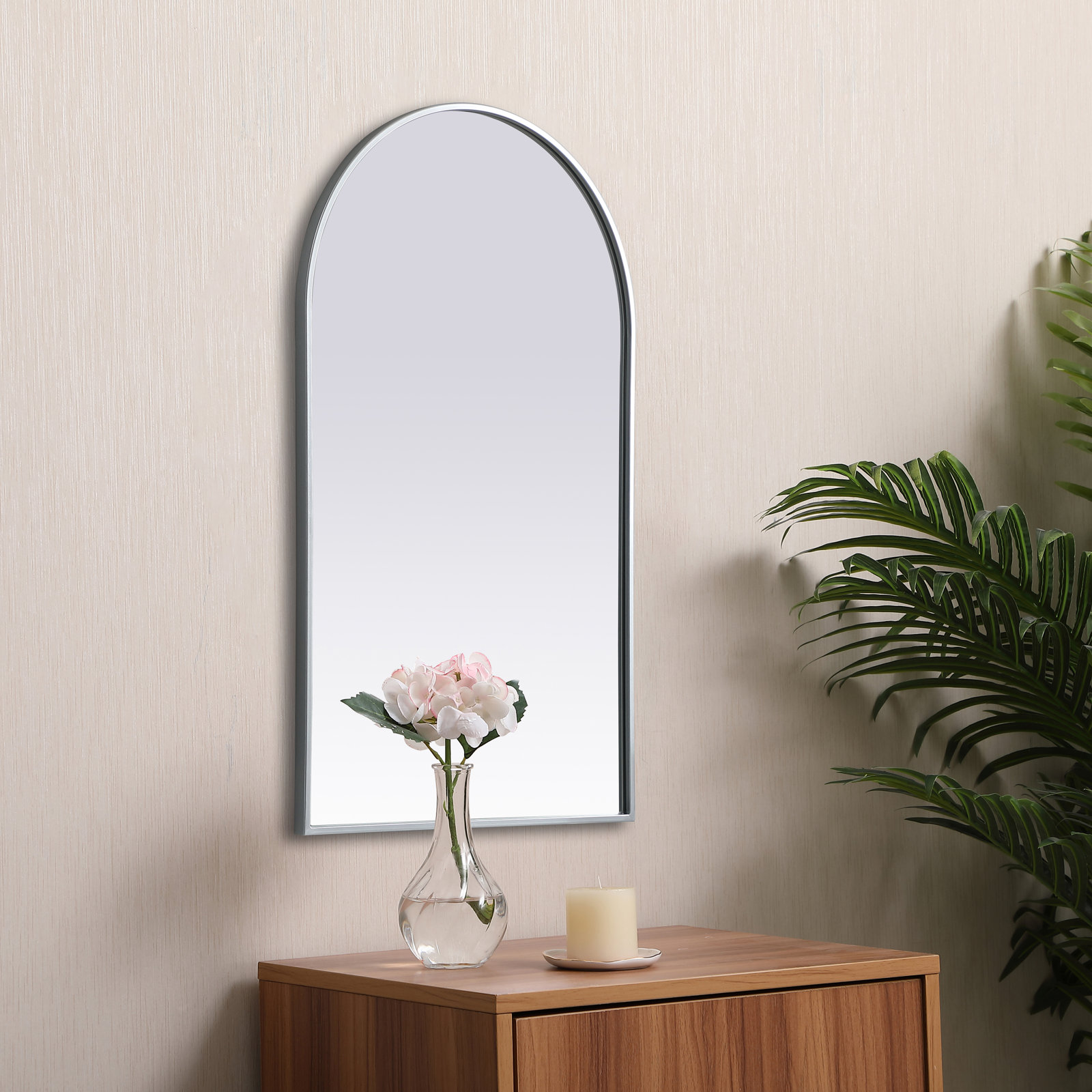 Sabine 36" Accent Mirror, Silver, 40" x 24"