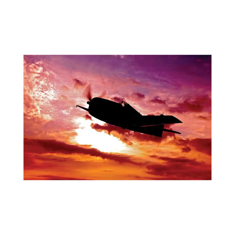 A Grumman F6F Hellcat Fighter Plane In Flight I by Scott Germain - Wrapped Canvas Print, 20.32 cm H x 30.48 cm W
