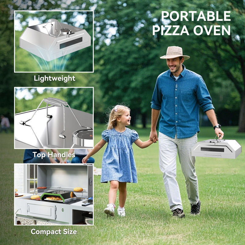 Outsunny Stainless Steel Countertop Pizza Oven