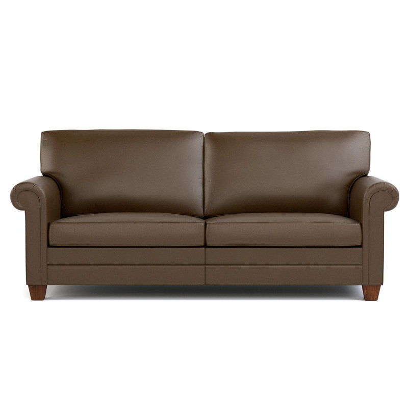 Arlington Loveseat, Weston Truffle Genuine Leather