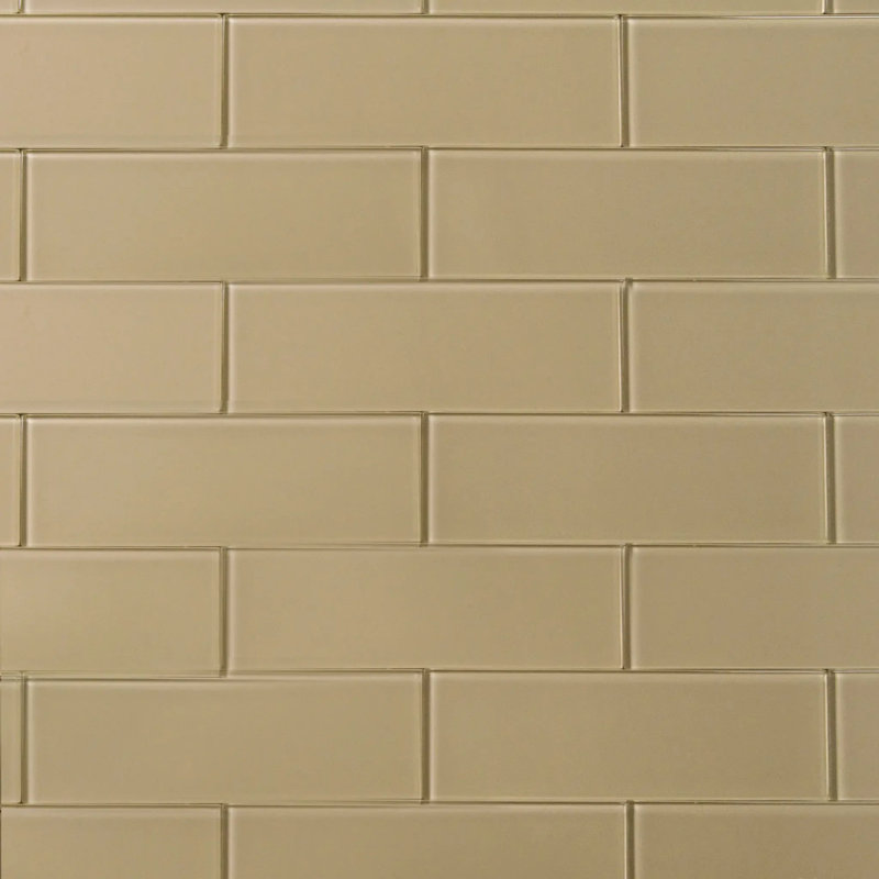 Carreaux de mur en verre Nude Block 4 po X 12 po (0,33 pi2 / pièce), Tanné