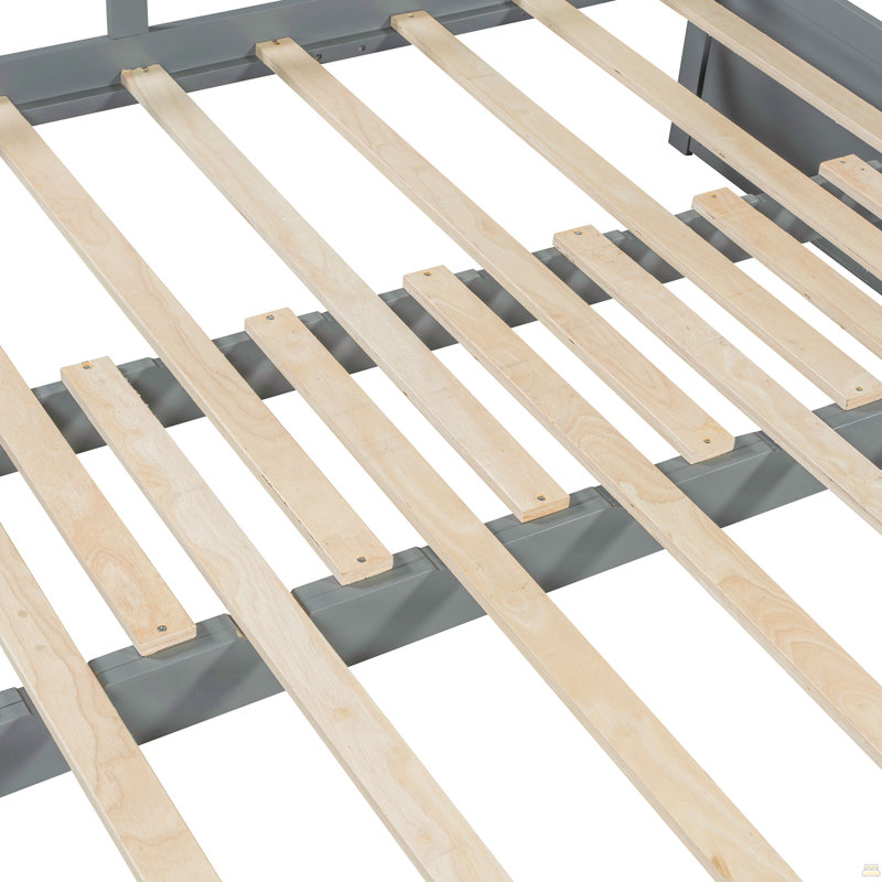 Extending Daybed With Trundle, Wooden Daybed With Trundle, Gray