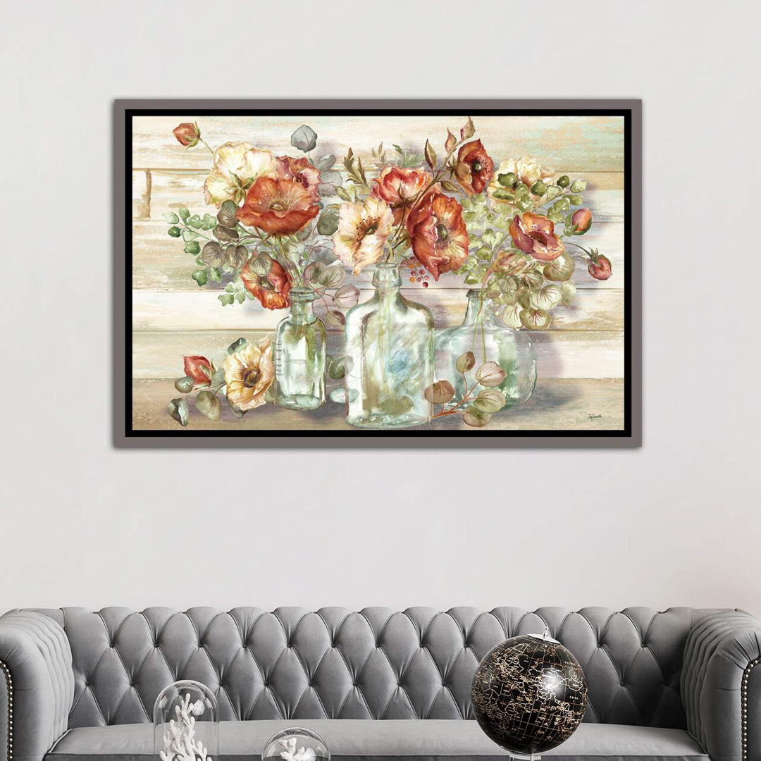 " Spice Poppies And Eucalyptus In Bottles Landscape " by Tre Sorelle Studios East Urban Home 
