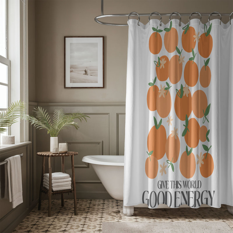 Rideau de douche rustique 1 pièce Boho, H 74 po x l 40 po
