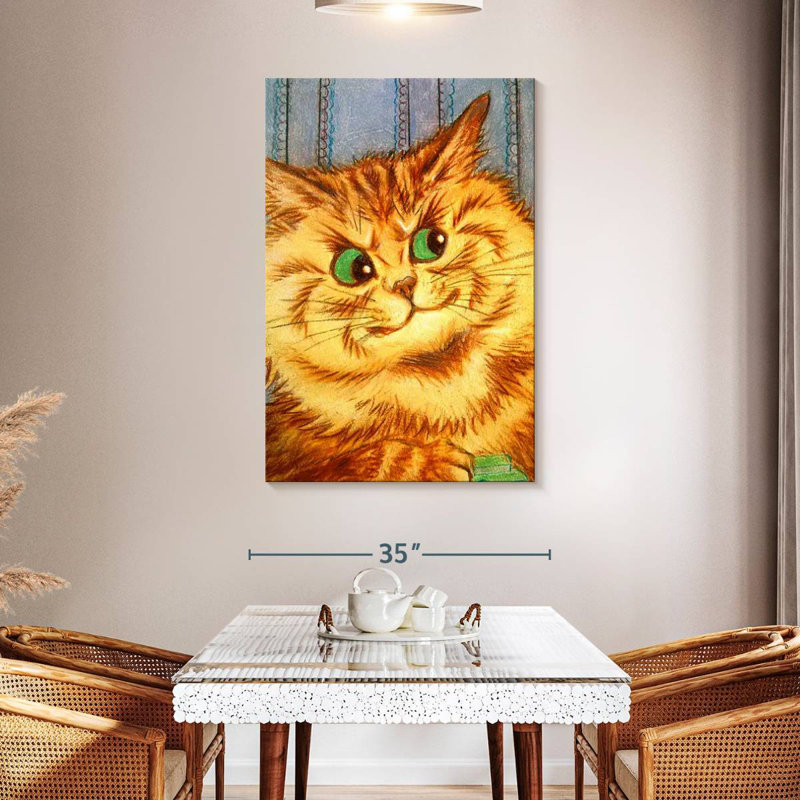 Brampt Quizzical Cat, H 48 po x l 32 po