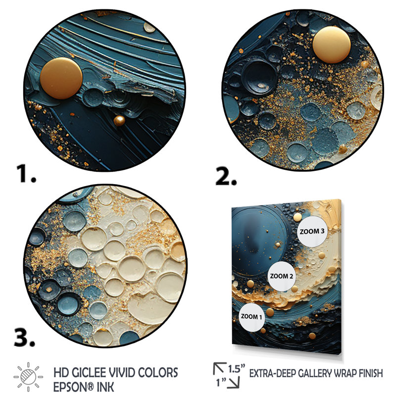 Jaislyn Space Moonlight Mirage sur toile, Cadre photo noir, H 20 po x l 12 po x P 1 po