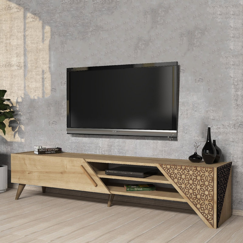 Keikei Unfinished TV Stand, Natural