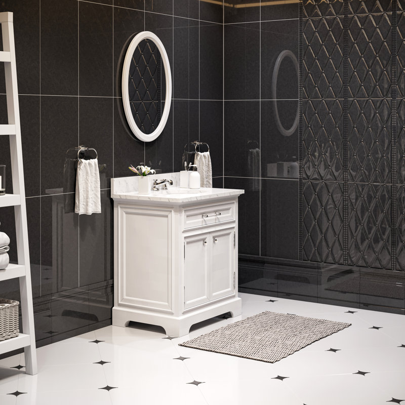 Derby 30'' W Single Vanity, White, 30"
