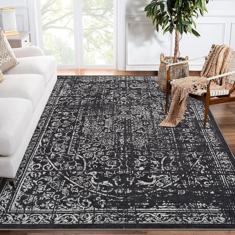 Hallway Rug - Black Kitchen Rugs Non Slip Washable Soft Touch Carpet Runner Rug Stylish Rug Runner Home Kitchen