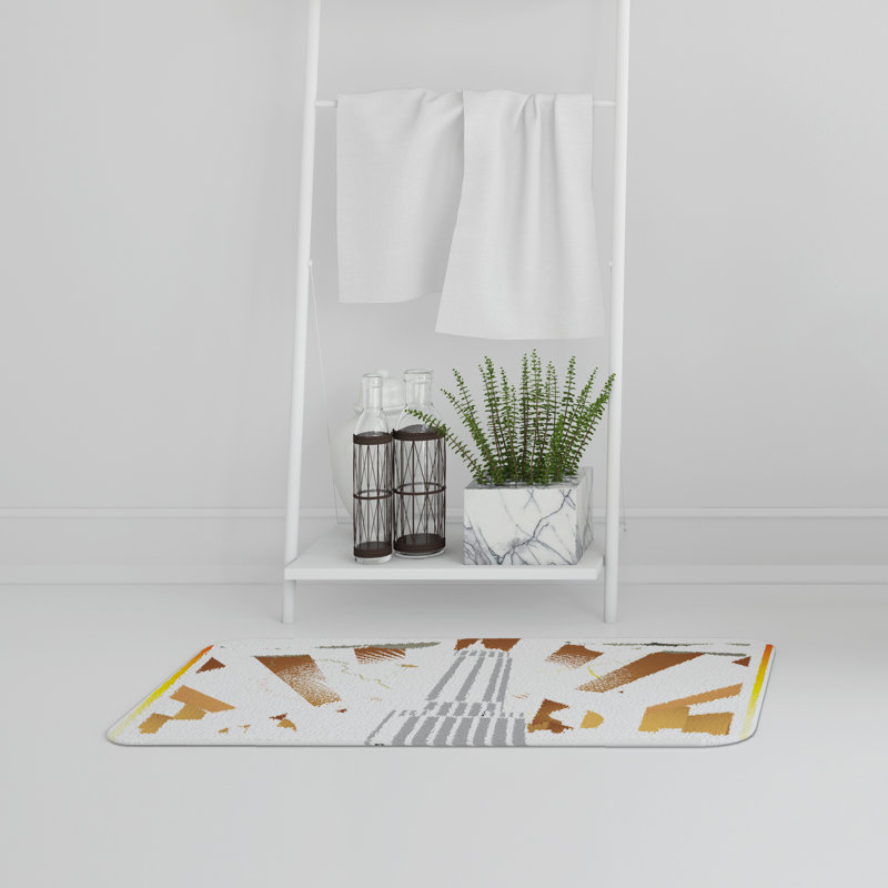 Graybridge Non-Slip Bath Rug, Lightning Strike Luxe