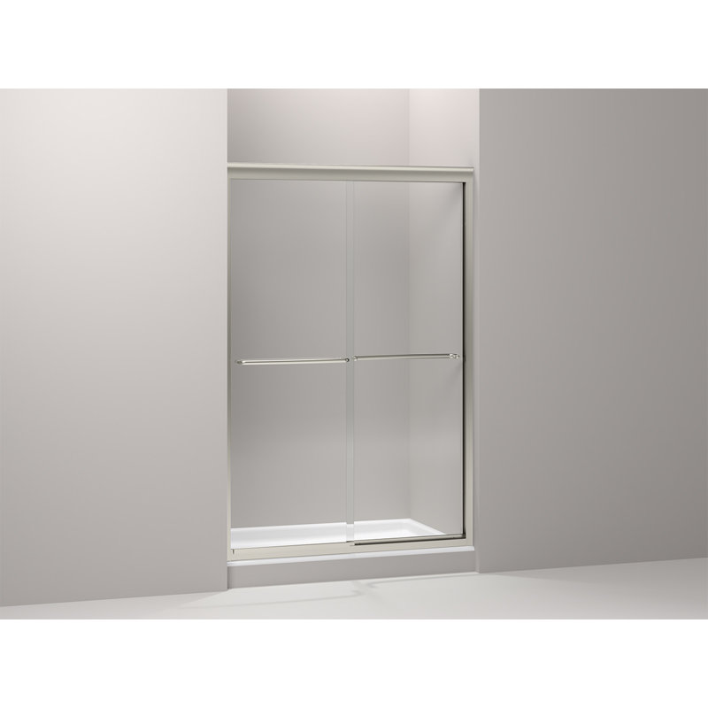 Porte de douche bypass 47,63" x 70,31" avec technologie de® cleancoat Fluence, Nickel mat