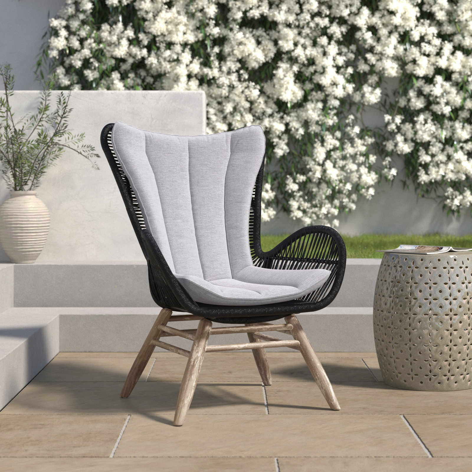 Adagio Patio Lounge Chair, Gray