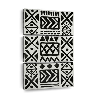 «Abstract Geometric», ensemble de 3 reproductions d'art sur toile abstraites par AfroArtistry Studio