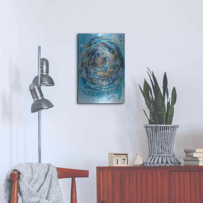 Art mural en métal luxueux «Waterspout III» par Alicia Ludwig, 16 po x 24 po