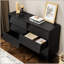 Commode double à 6 tiroirs de style rétro avec design biseauté, parfaite pour le rangement élégant et la décoration intérieure