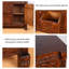 Armoire de rangement en bois massif sculpté