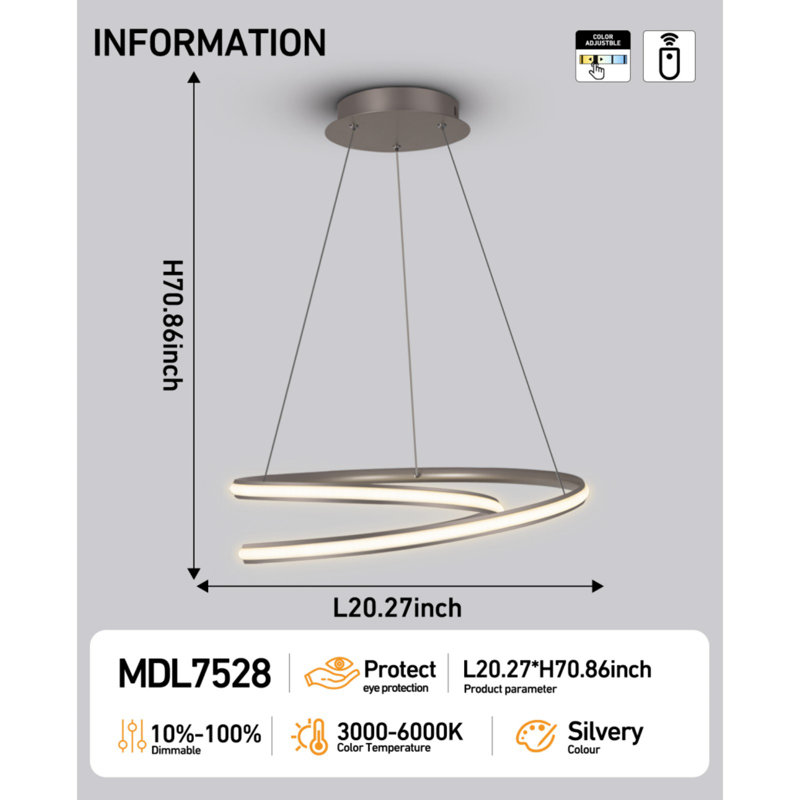 Luminaire suspendu géométrique 1 lumière Jesalee