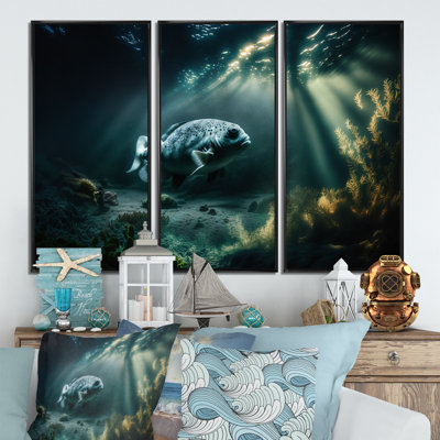 Deepsea Fish Catching The Sunlight Deepsea Fish Catching The Sunlight  3 Piece Print on Canvas
