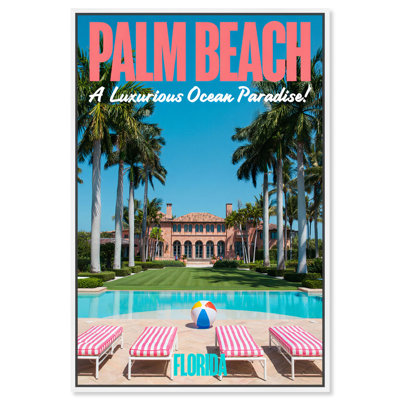 Palm Beach Paradise Canvas Print Coastal Photography by Art Remedy