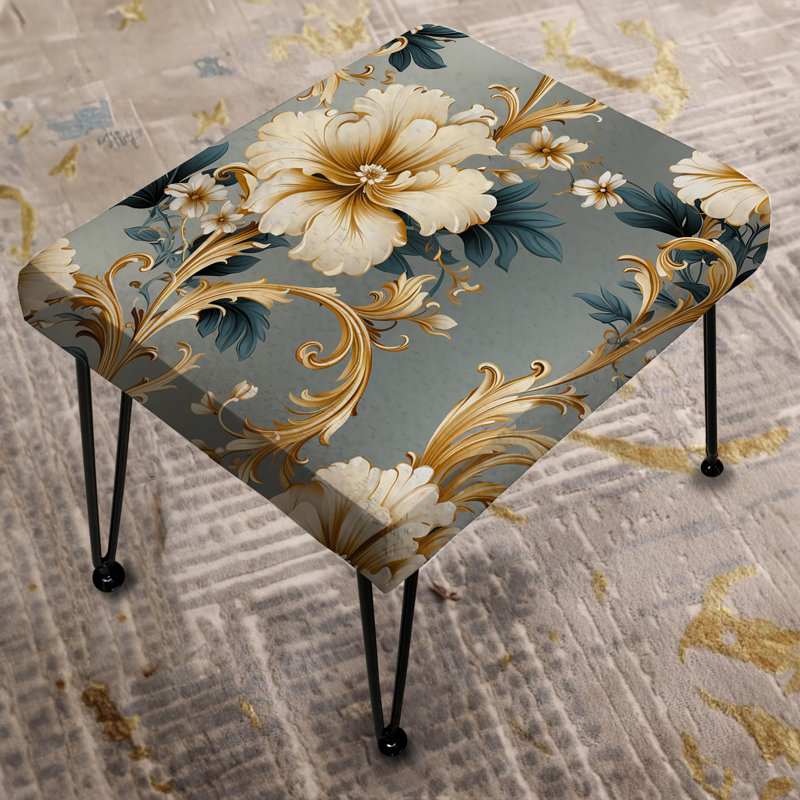 Vintage Ornamental Frames Victorian Pattern - Damask Rectangle Ottoman