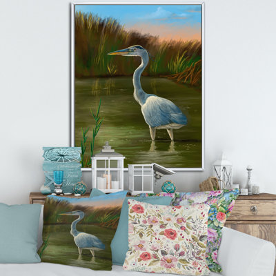 " Blue Heron Wetland Bird "