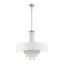 Lustre tambour spectaculaire et unique à 5 lumières Claudelle
