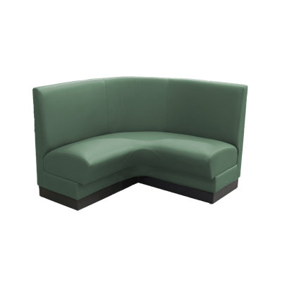 QA Group Olympic Style Curved Corner Restaurant Booth Seating - Plain Back Design,