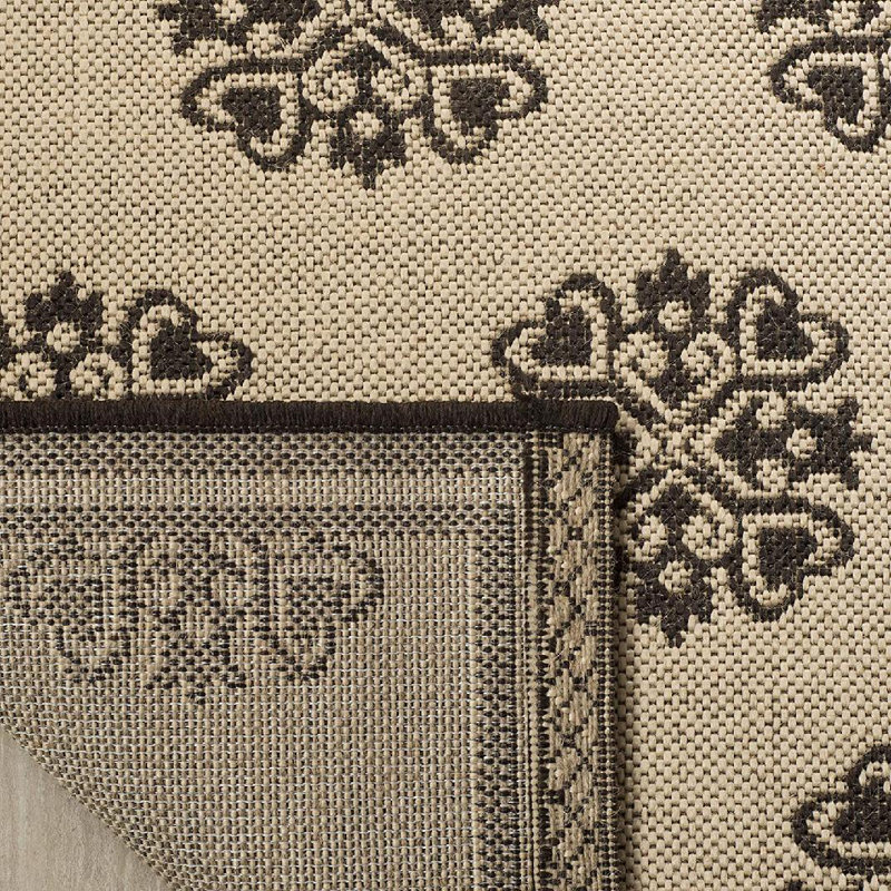 Tapis intérieur / extérieur Burnell Performance Ikat, Rectangle 4 pi x 6 pi